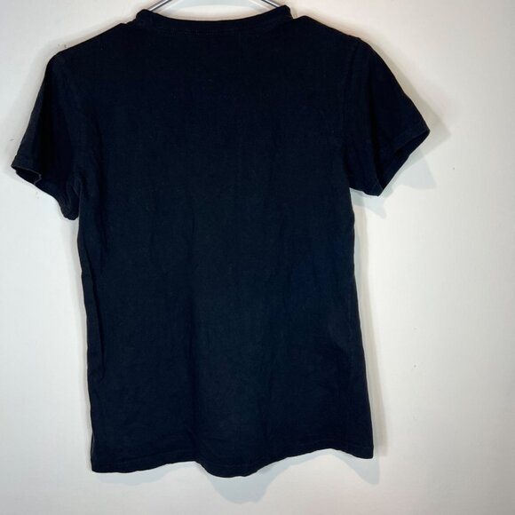 Adidas Amplifier Tee‎ Womens Black & Animal Print Size Small Petite Tee Shirt - Picture 4 of 9